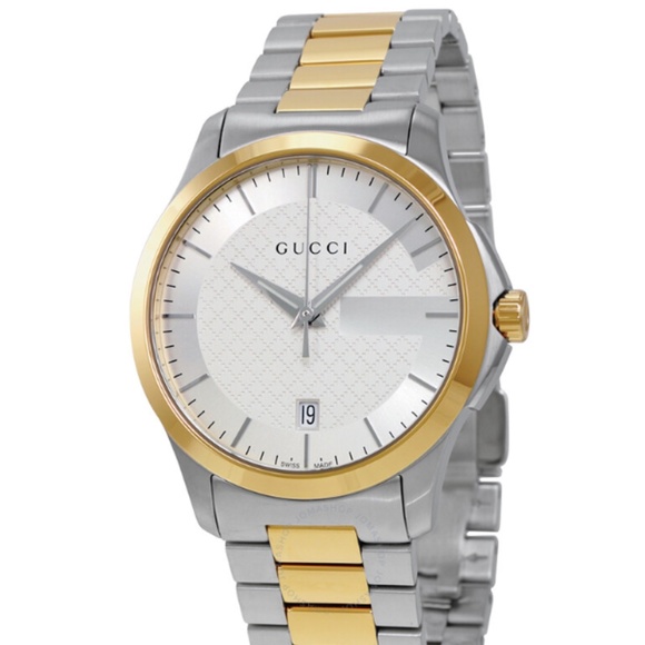 Gucci G Timeless 126.4 Men Watch 40mm Round Quartz White Dial Date Vintage Swiss - Picture 4 of 4